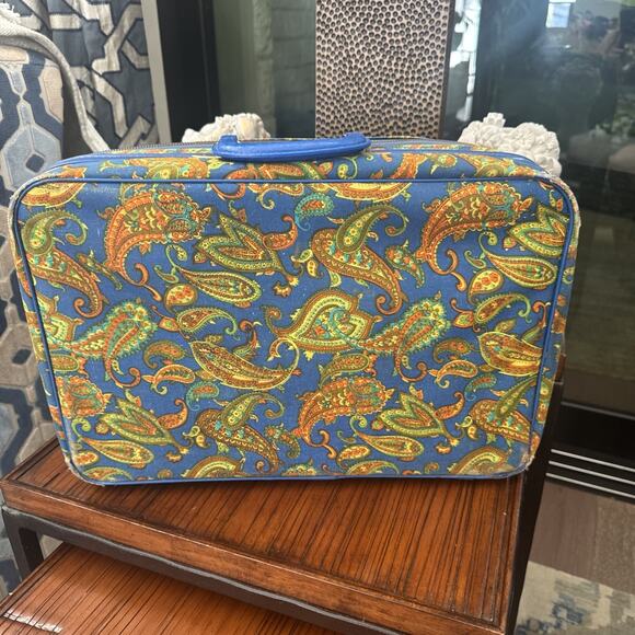 Vintage 1970s Bantam Travelware Made in Japan Paisley Pattern 13